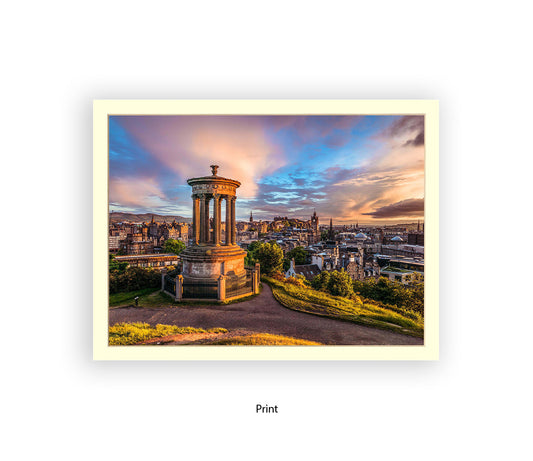 Edinburgh - Calton Hill View Colour - Assaf Frank Art Print