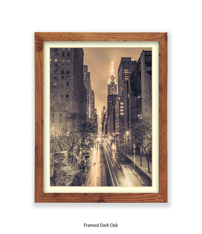 NYC Chrysler Building Vintage Assaf Frank Art Print