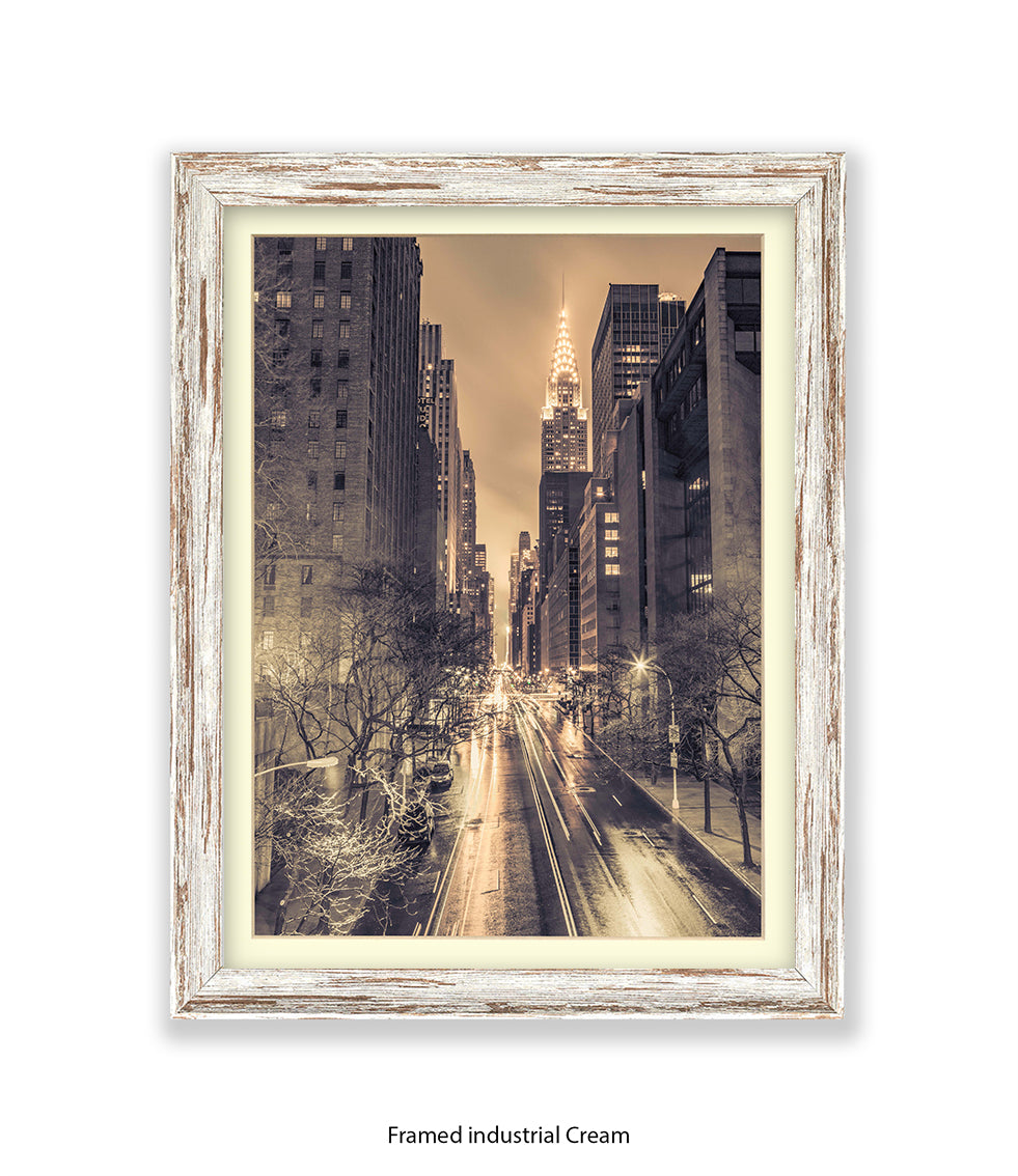 NYC Chrysler Building Vintage Assaf Frank Art Print