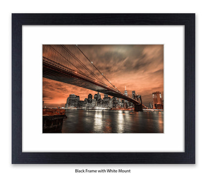New York  Manhattan Skyline At Night Assaf Frank Art Print