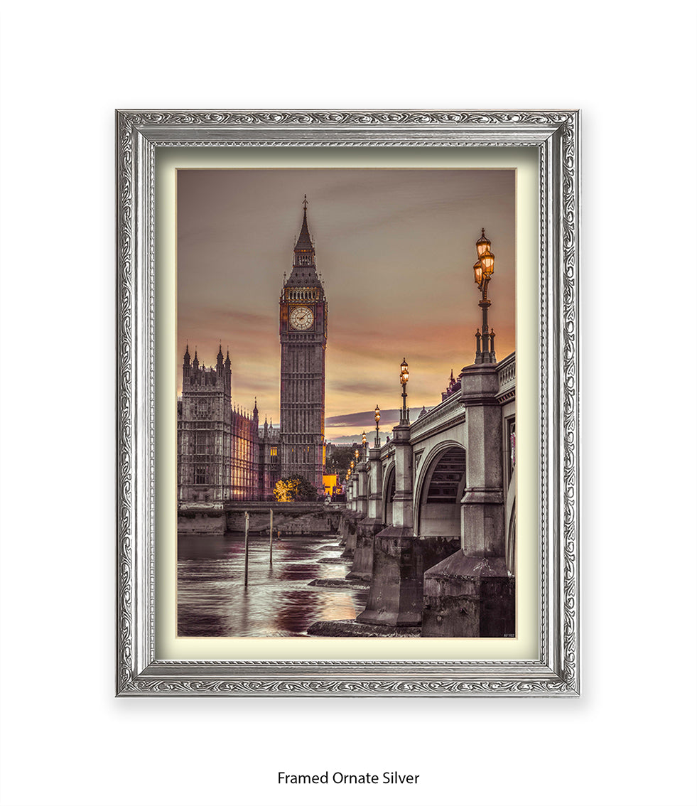 London Big Ben Westminster Bridge Assaf Frank Art Print