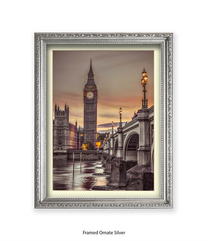 London Big Ben Westminster Bridge Assaf Frank Art Print