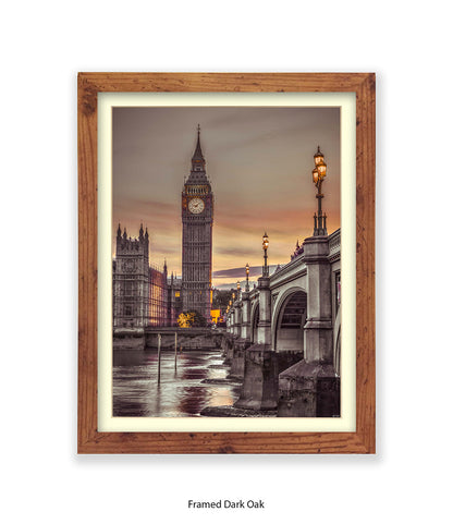 London Big Ben Westminster Bridge Assaf Frank Art Print
