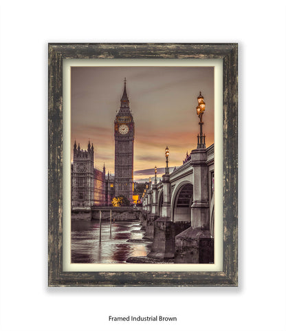 London Big Ben Westminster Bridge Assaf Frank Art Print