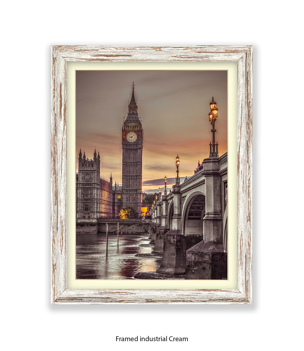 London Big Ben Westminster Bridge Assaf Frank Art Print