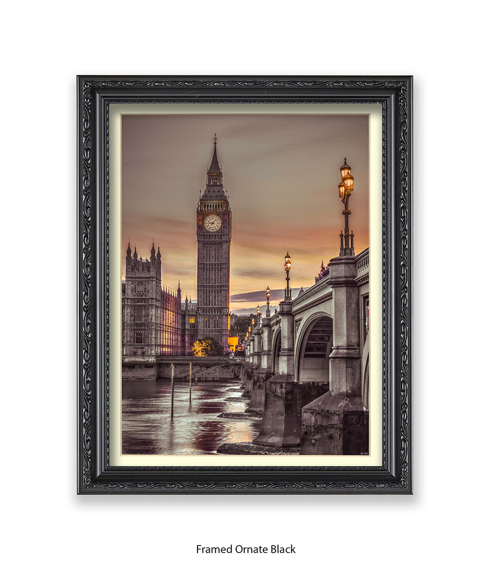 London Big Ben Westminster Bridge Assaf Frank Art Print