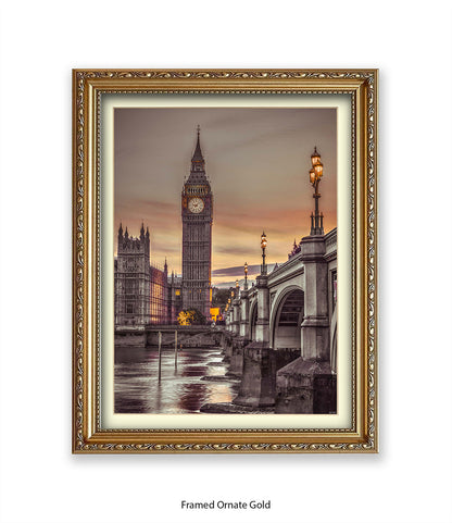 London Big Ben Westminster Bridge Assaf Frank Art Print
