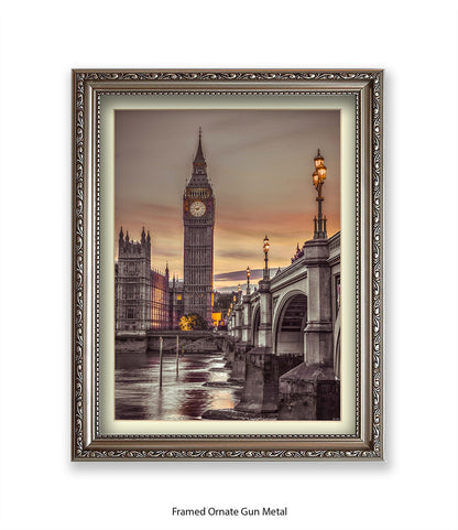 London Big Ben Westminster Bridge Assaf Frank Art Print