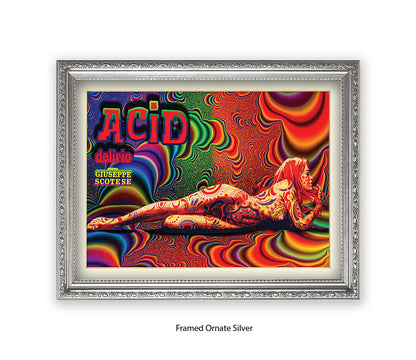 Acid Girl Psychedelic Scotese Art Print