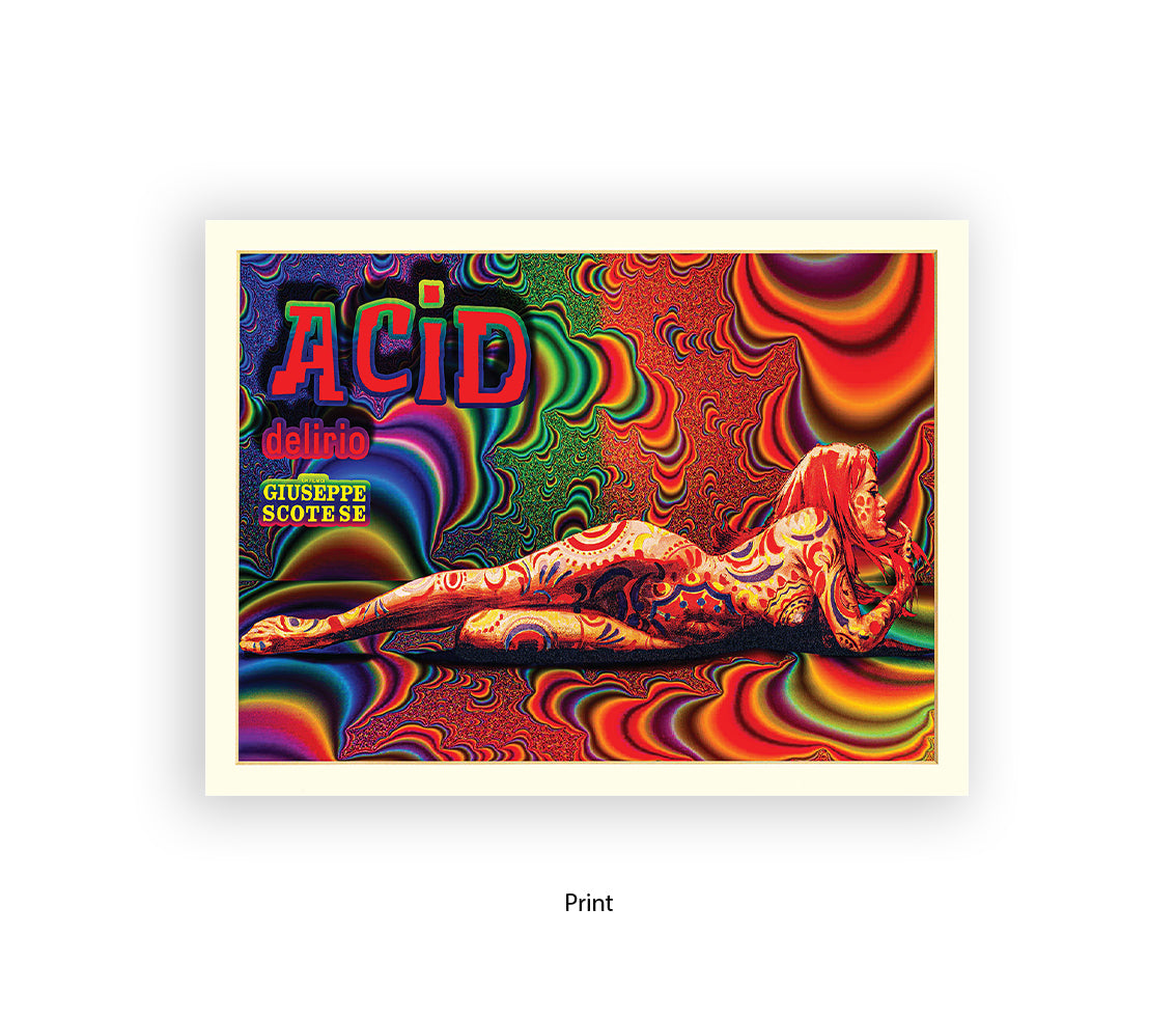 Acid Girl Psychedelic Scotese Art Print