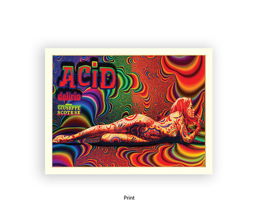 Acid Girl Psychedelic Scotese Art Print
