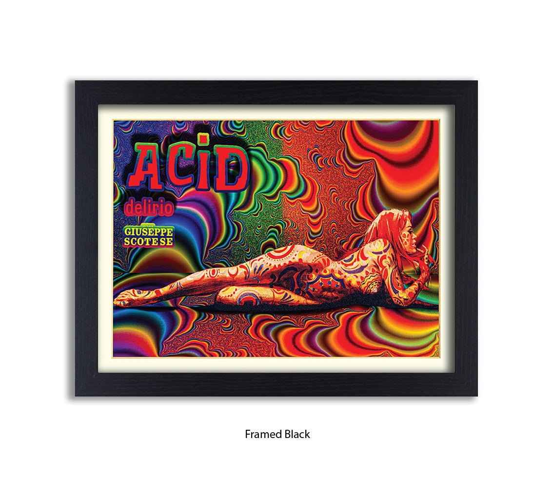 Acid Girl Psychedelic Scotese Art Print