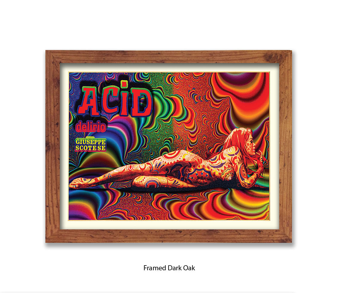 Acid Girl Psychedelic Scotese Art Print