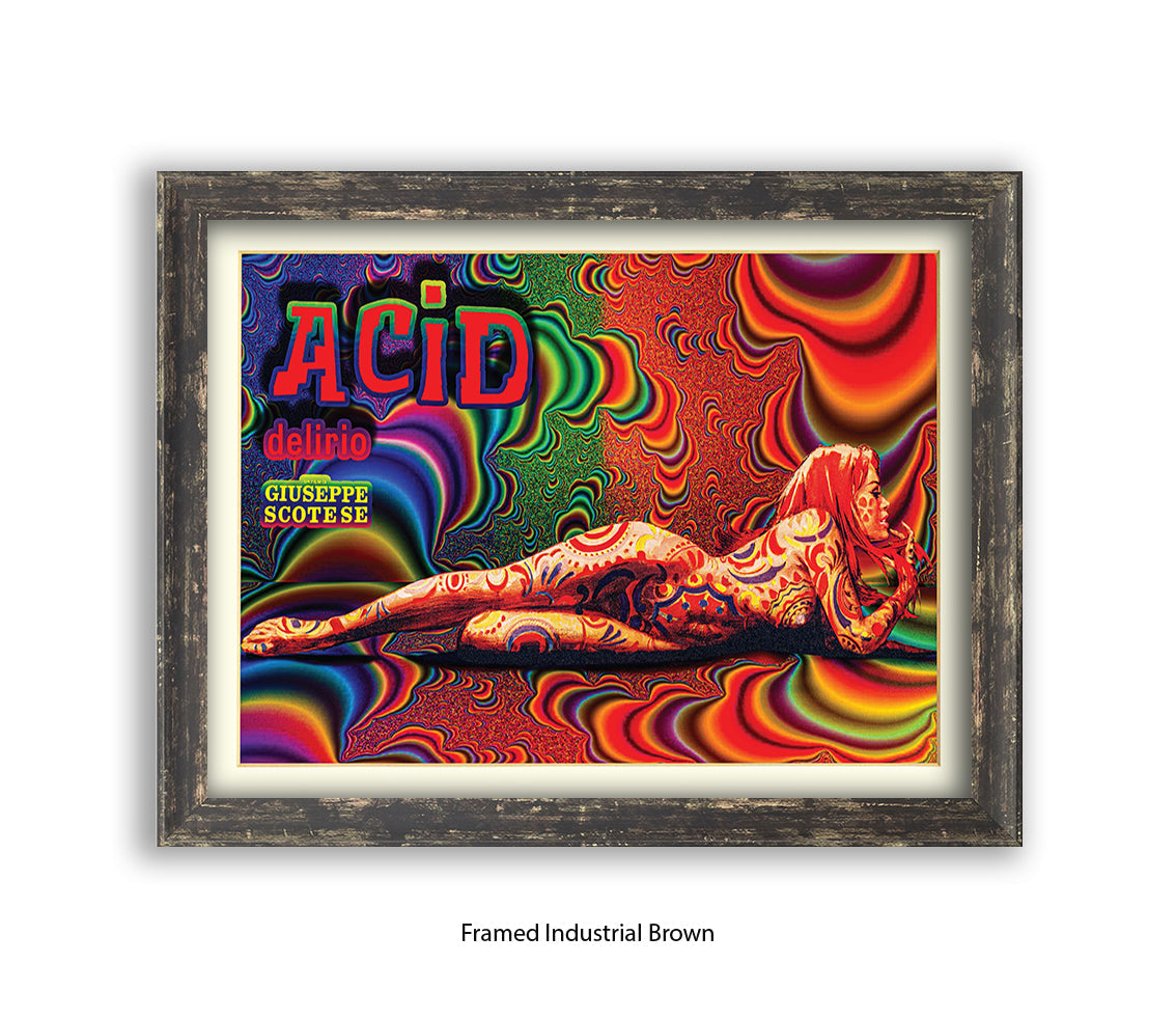 Acid Girl Psychedelic Scotese Art Print