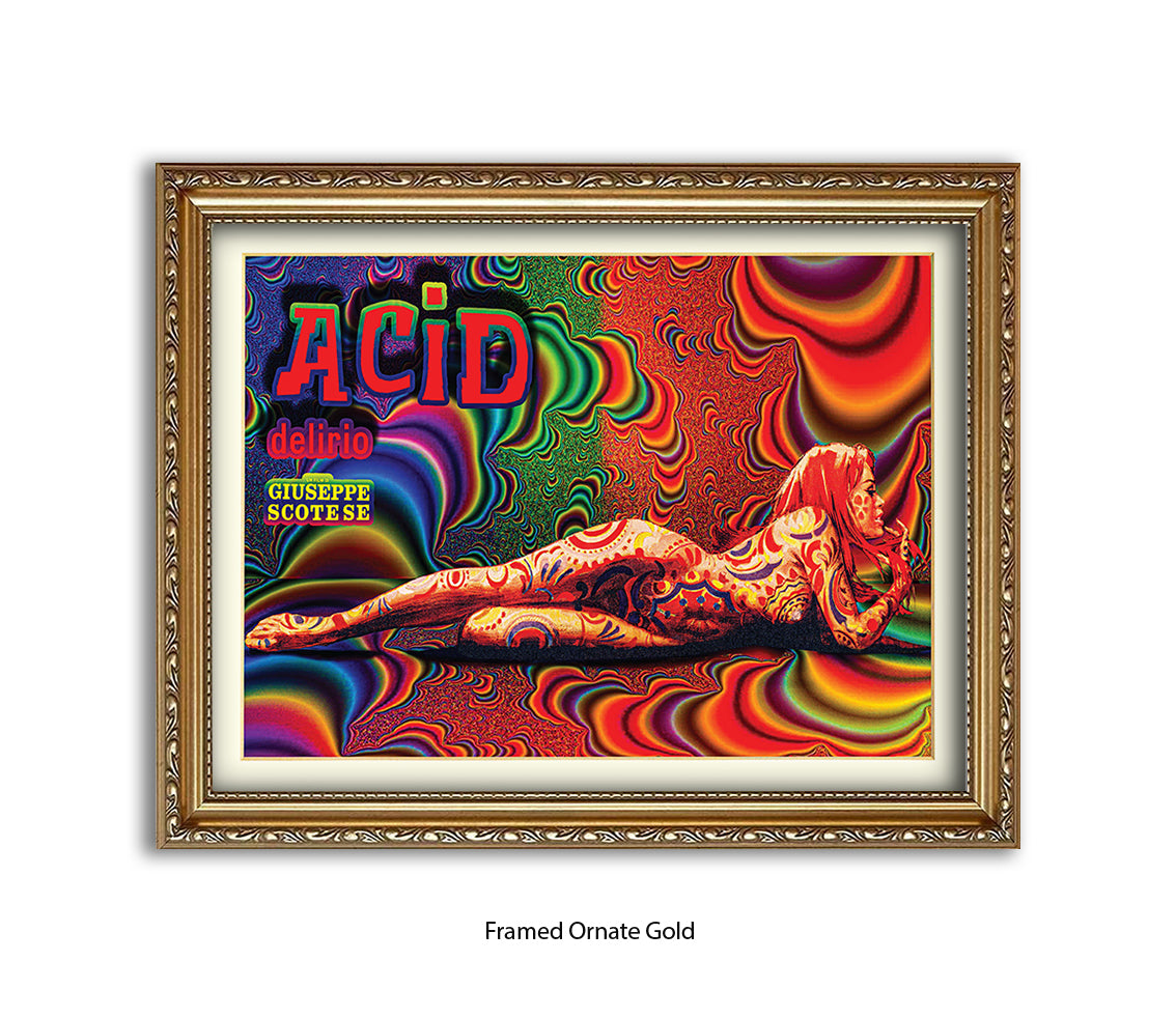 Acid Girl Psychedelic Scotese Art Print