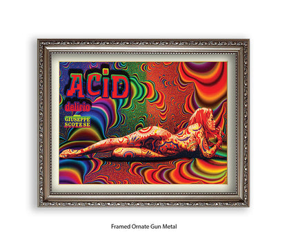 Acid Girl Psychedelic Scotese Art Print