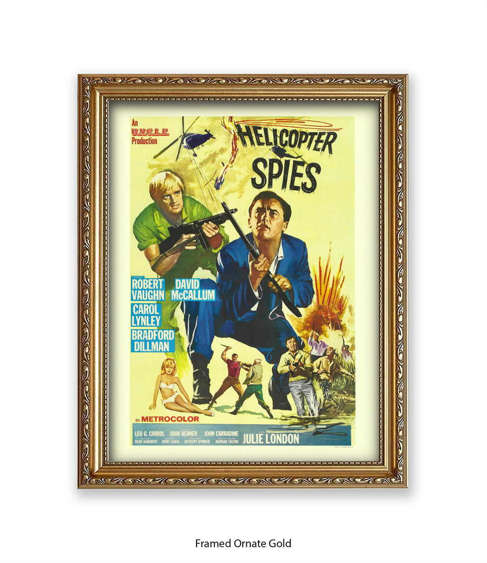 Helicopter Spies - Art Print