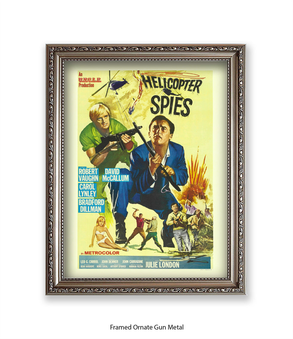 Helicopter Spies - Art Print