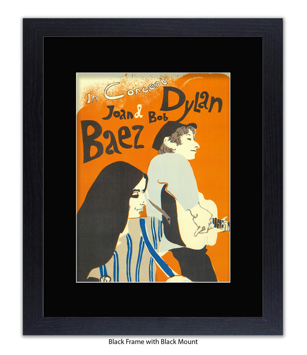 Bob Dylan & Joan Baez in Concert Art Print