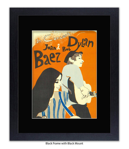 Bob Dylan & Joan Baez in Concert Art Print