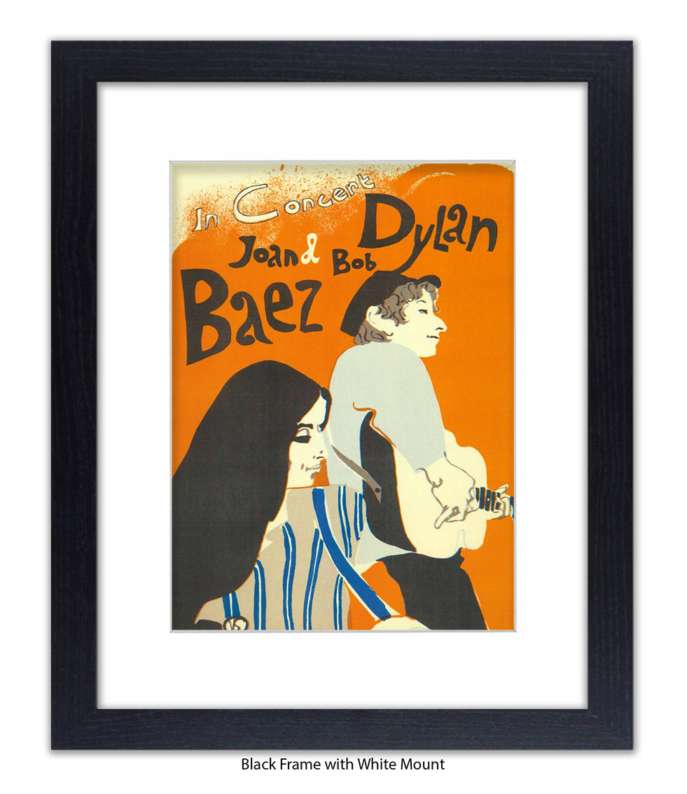 Bob Dylan & Joan Baez in Concert Art Print
