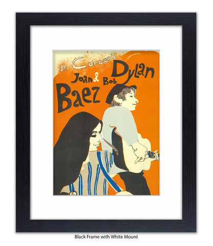 Bob Dylan & Joan Baez in Concert Art Print