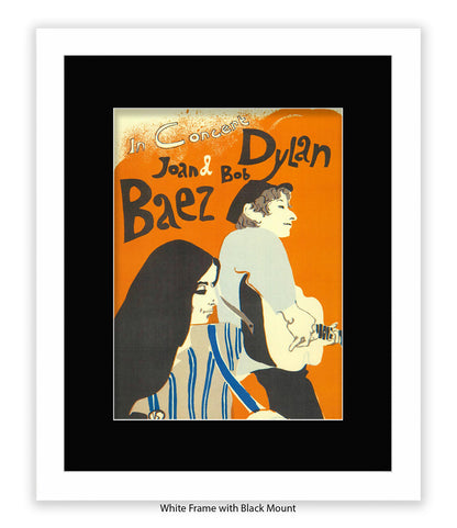 Bob Dylan & Joan Baez in Concert Art Print