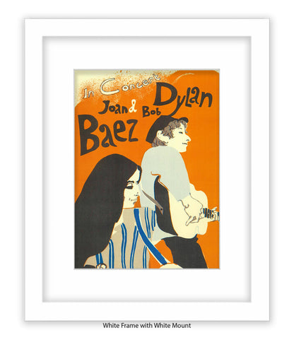 Bob Dylan & Joan Baez in Concert Art Print