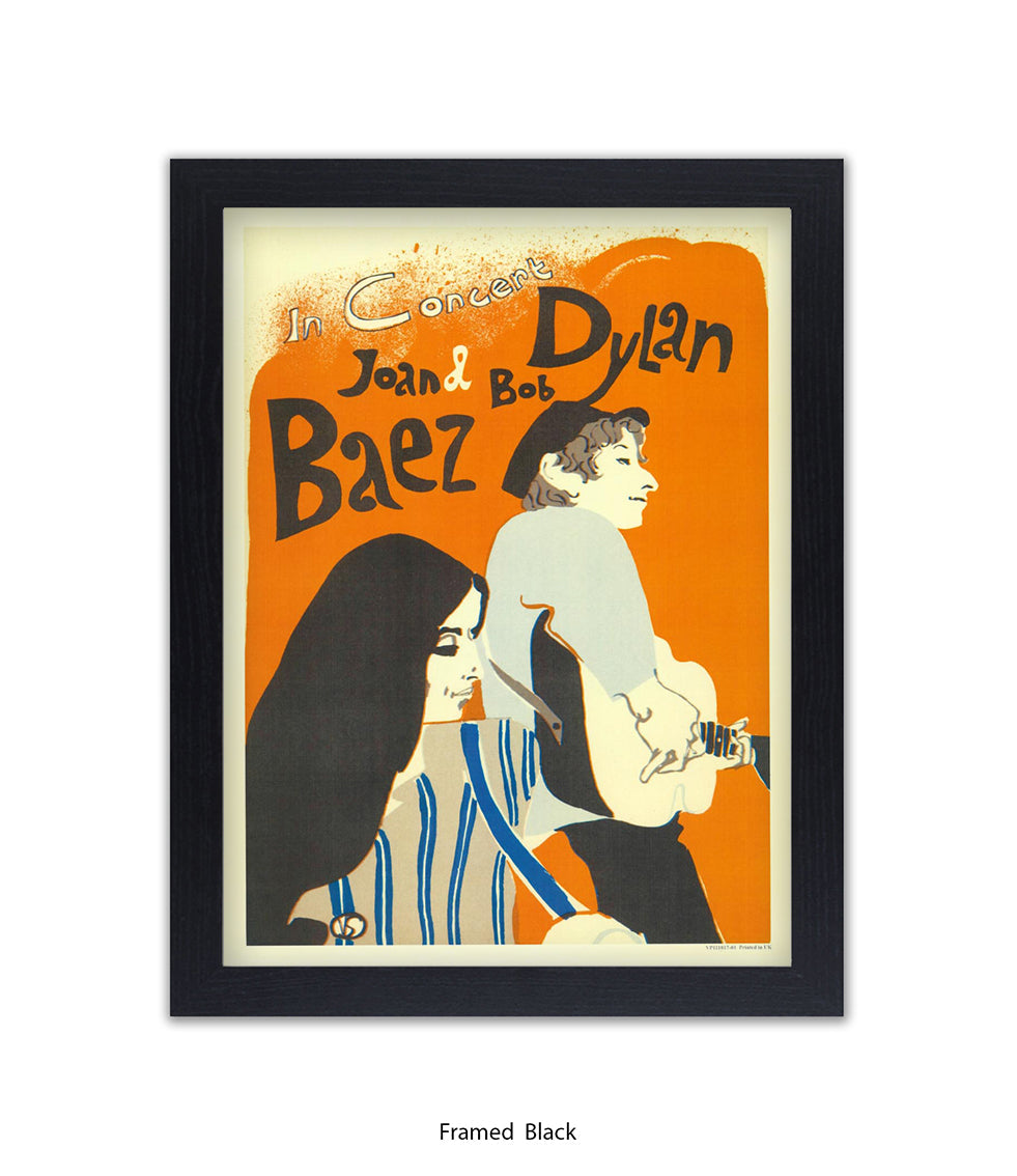 Bob Dylan & Joan Baez in Concert Art Print