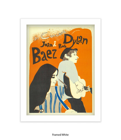 Bob Dylan & Joan Baez in Concert Art Print