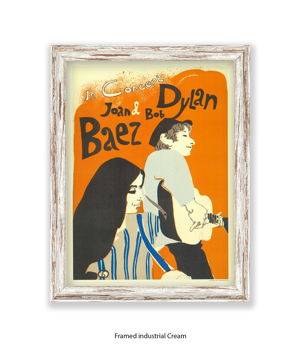 Bob Dylan & Joan Baez in Concert Art Print
