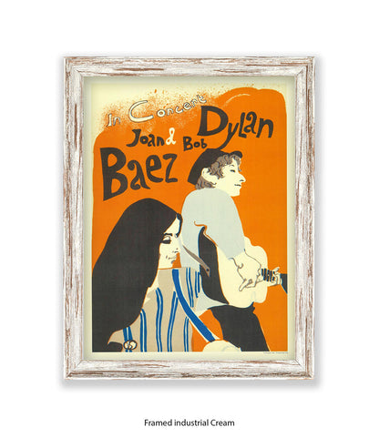 Bob Dylan & Joan Baez in Concert Art Print