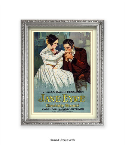 Jane Eyre - Charlotte Bronte - Book Cover - Art Print