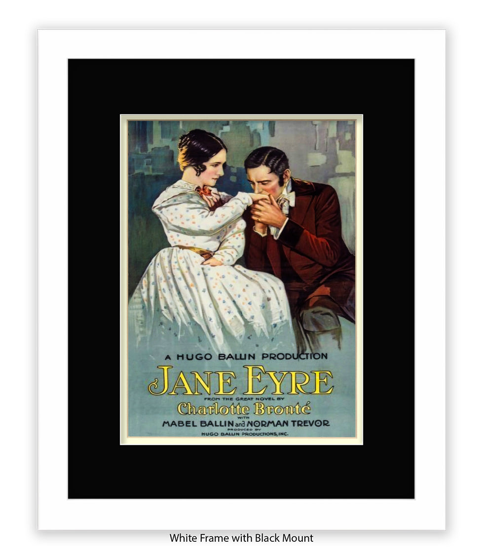 Jane Eyre - Charlotte Bronte - Book Cover - Art Print
