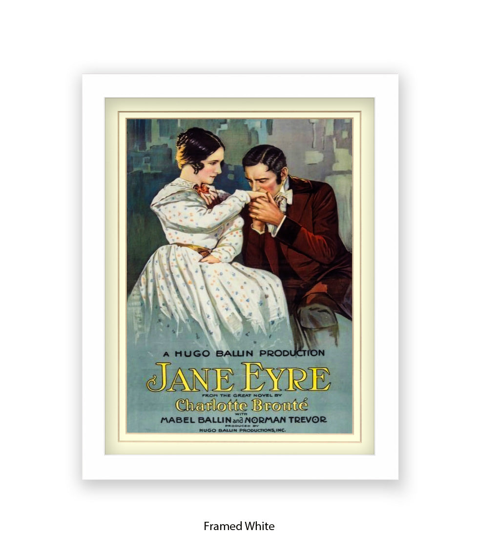 Jane Eyre - Charlotte Bronte - Book Cover - Art Print