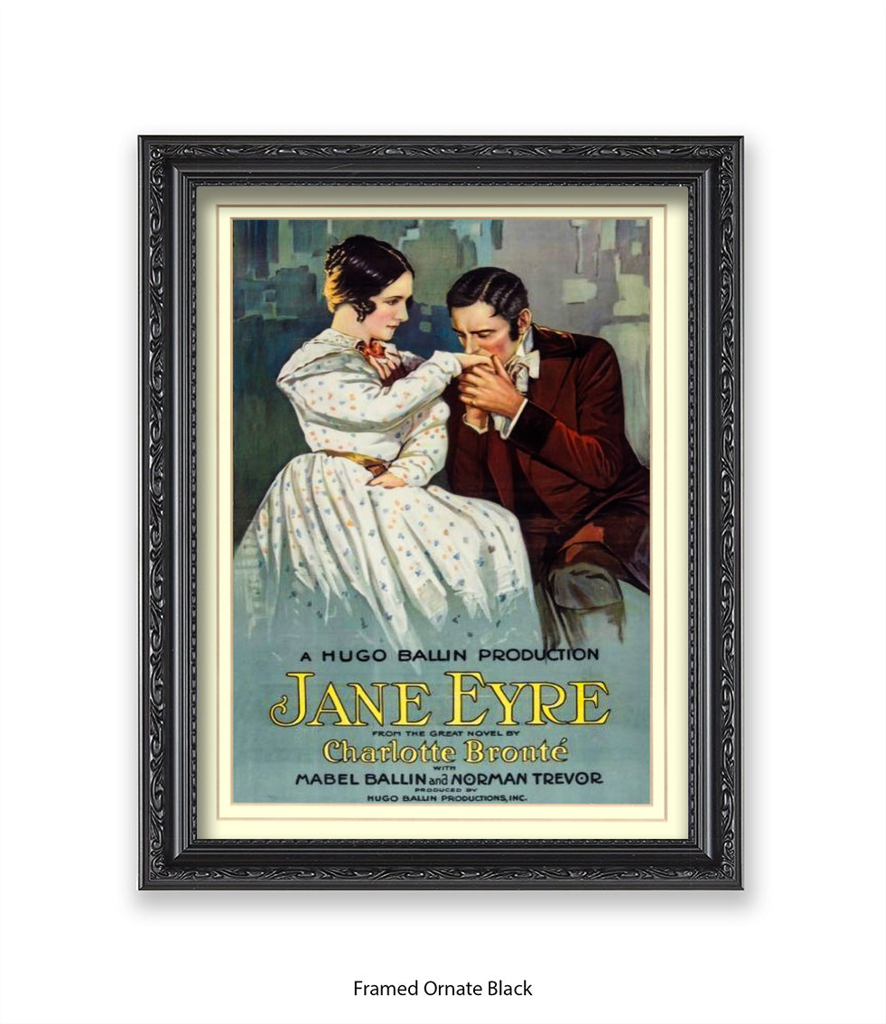 Jane Eyre - Charlotte Bronte - Book Cover - Art Print