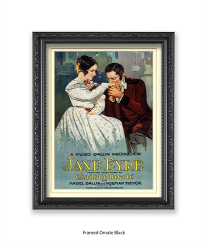 Jane Eyre - Charlotte Bronte - Book Cover - Art Print