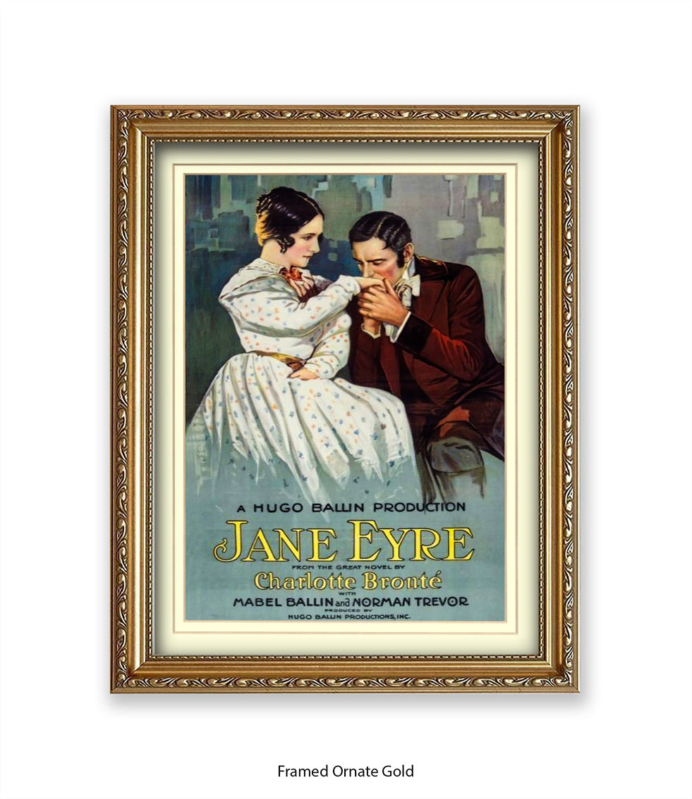 Jane Eyre - Charlotte Bronte - Book Cover - Art Print