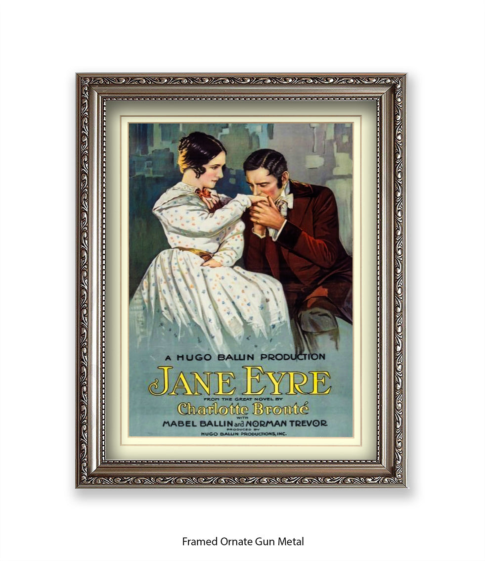 Jane Eyre - Charlotte Bronte - Book Cover - Art Print