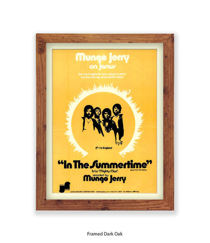 Mungo Jerry Summertime Art Print