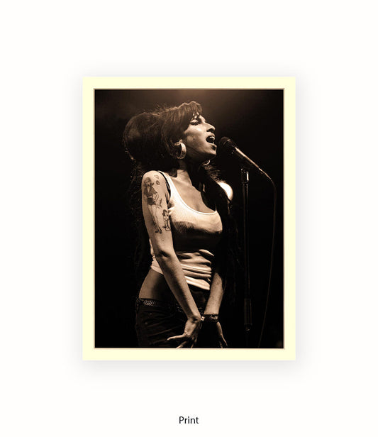 Amy Winehouse Live On Stage Art Print