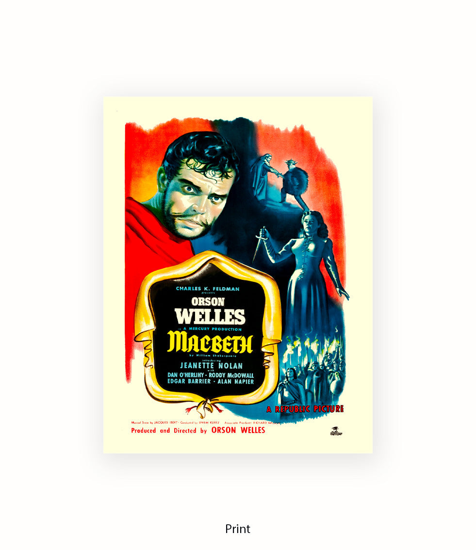 Macbeth - Orson Wells - Art Print