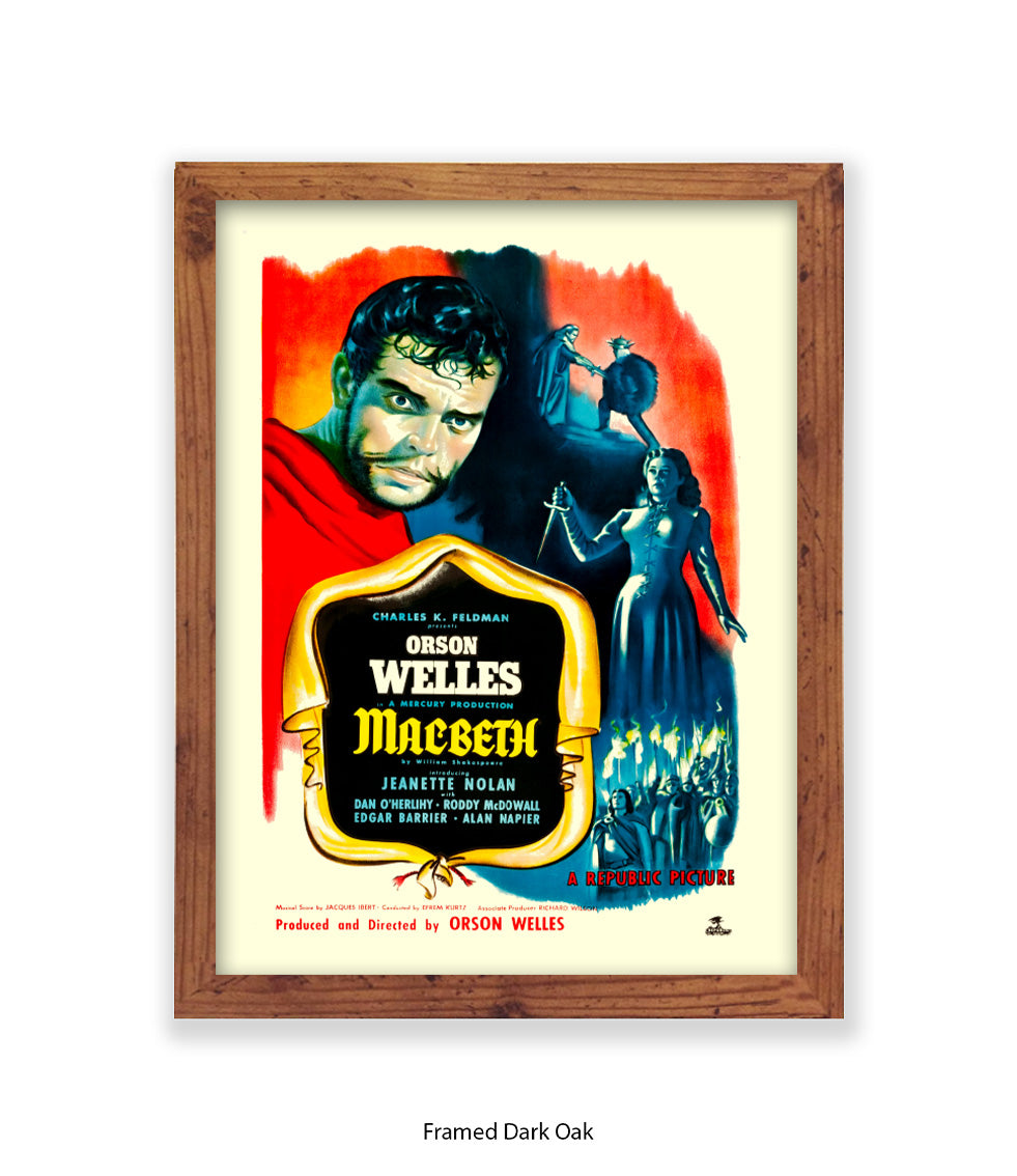 Macbeth - Orson Wells - Art Print