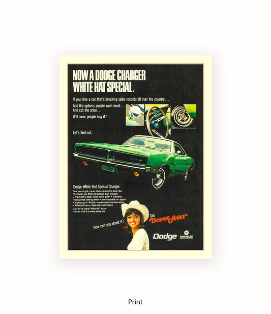 Chrysler Dodge Charger Green Art Print