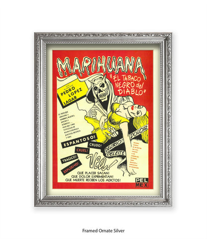 Marihuana - El Tabaco Negro Del Diablo - Art Print