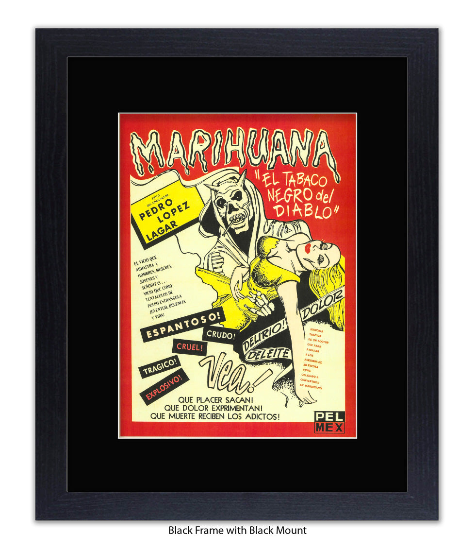 Marihuana - El Tabaco Negro Del Diablo - Art Print