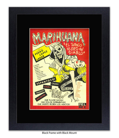 Marihuana - El Tabaco Negro Del Diablo - Art Print