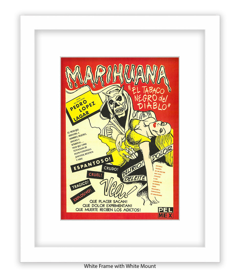 Marihuana - El Tabaco Negro Del Diablo - Art Print