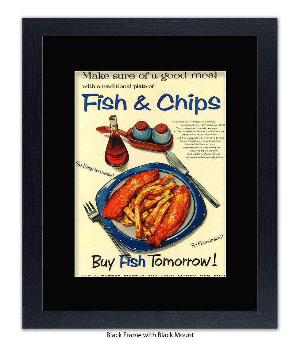 Fish & Chips - buy fish tomorrow! - Art Print