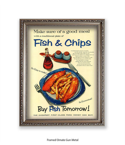 Fish & Chips - buy fish tomorrow! - Art Print
